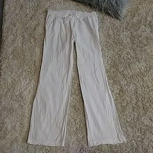 Old Navy- White Linen Draw String Pants -LG